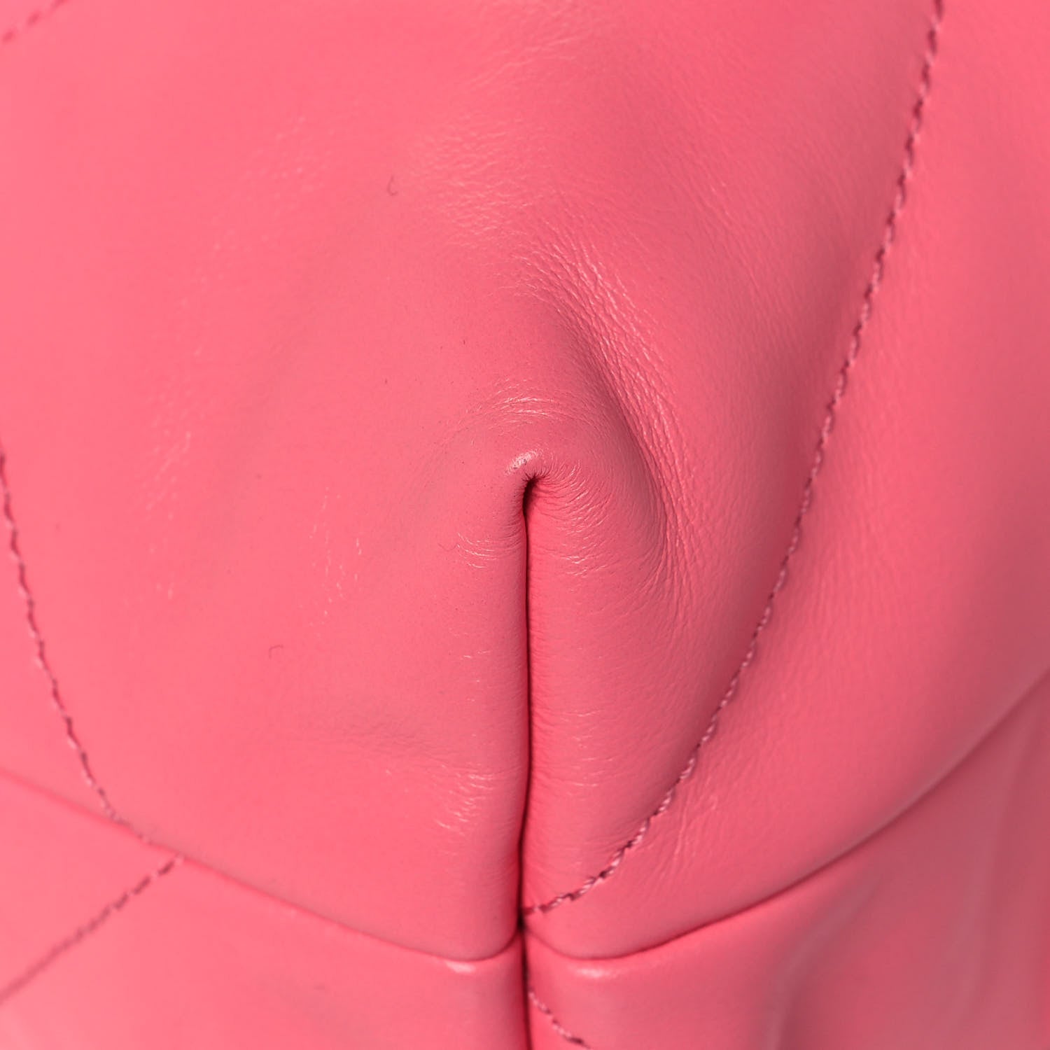 Chanel Shiny Calfskin Quilted Chanel 22 Drawstring Bag Coral Pink 13 of 13