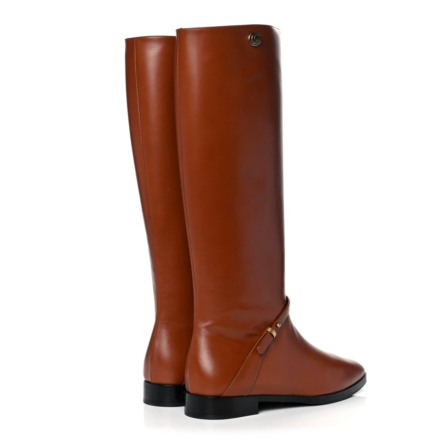 Gucci Calfskin Rosie Tall Riding Boots 39 Brown Papaya 4 of 11