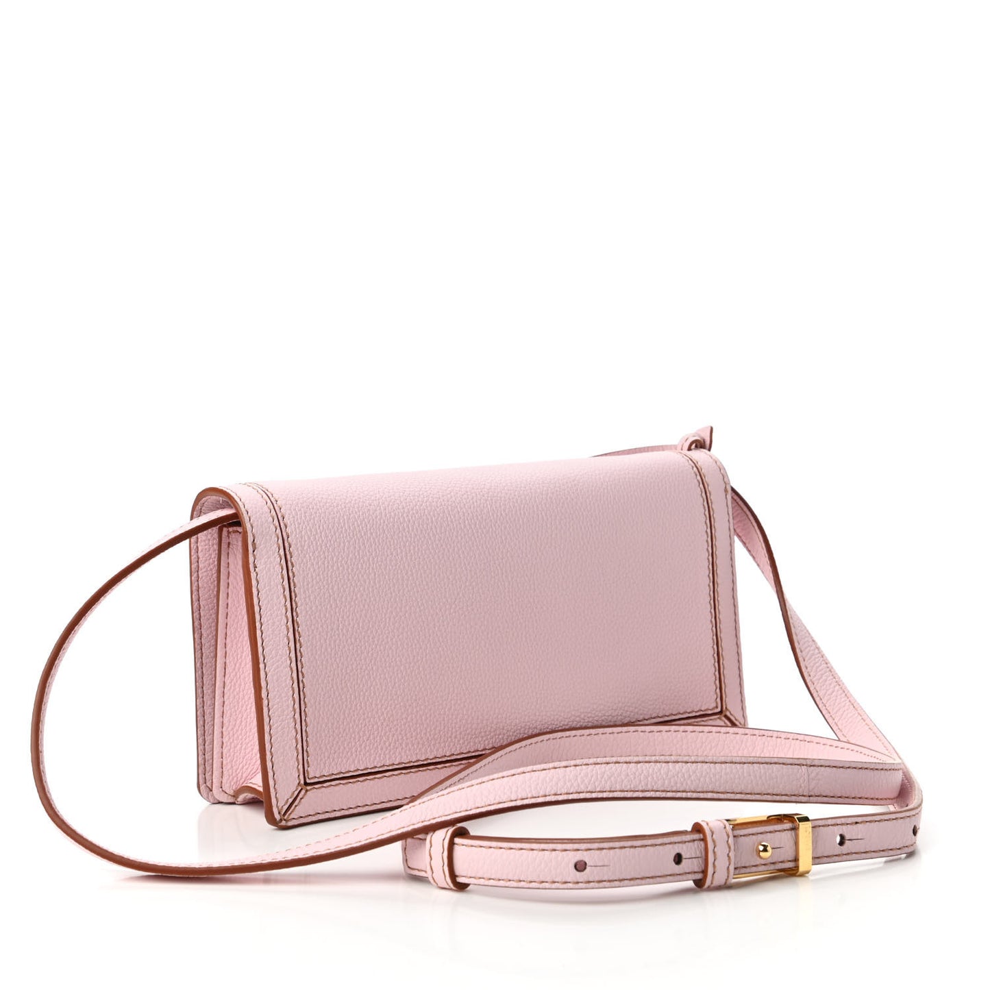 Grained Calfskin Mini Barcelona Shoulder Bag Rosa