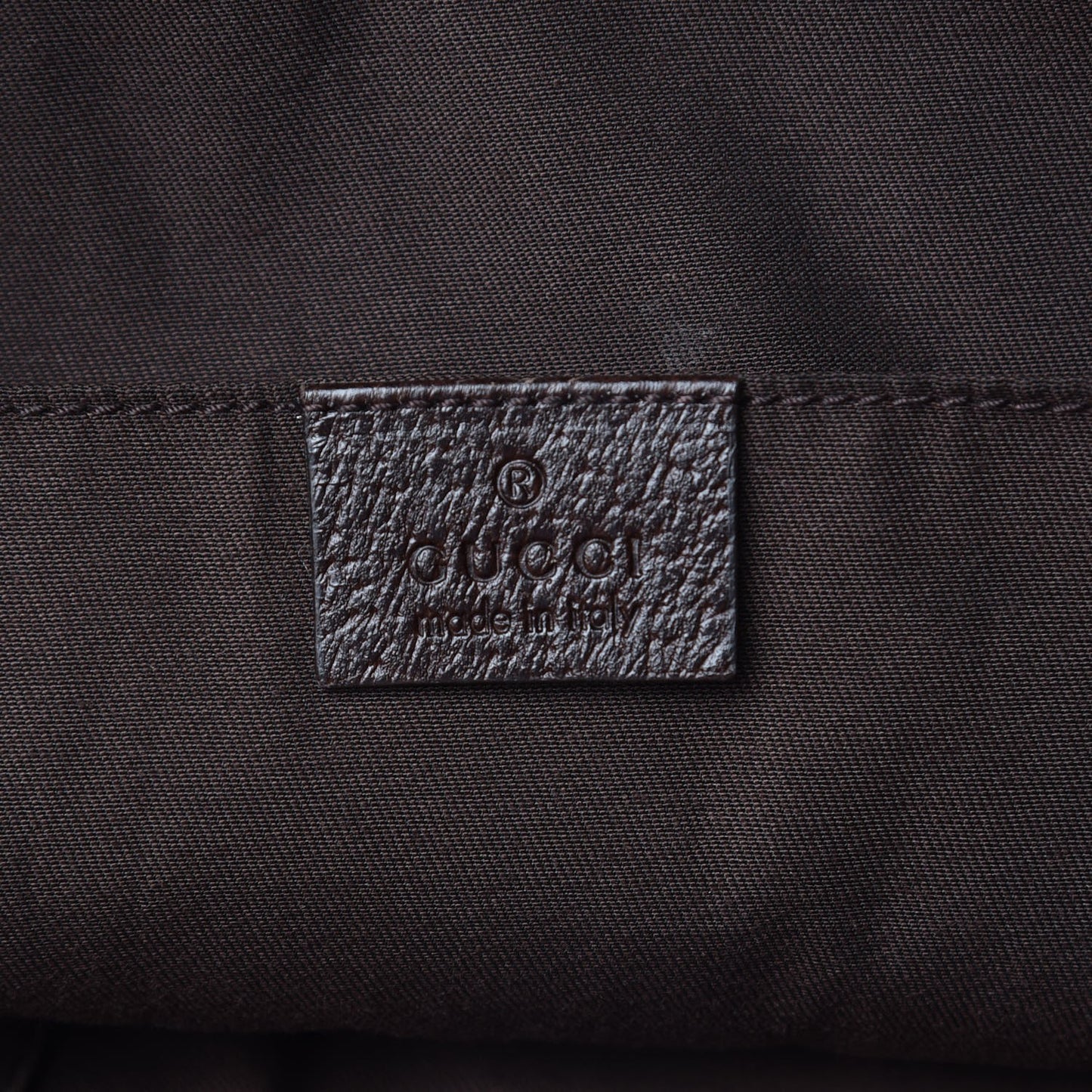 GG Monogram Medium Web Handle Vertical Tote Dark Brown