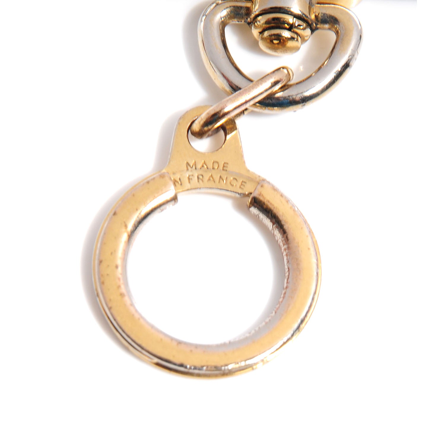 Louis Vuitton Metal Pochette Extender Key Ring Chain Gold 3 of 3