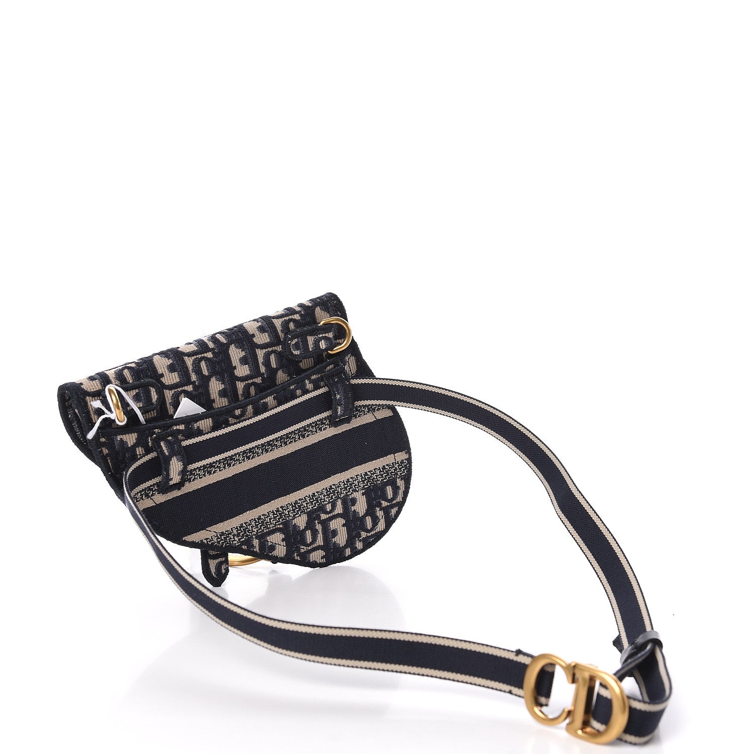 Christian Dior Oblique Saddle Pouch Blue 3 of 8