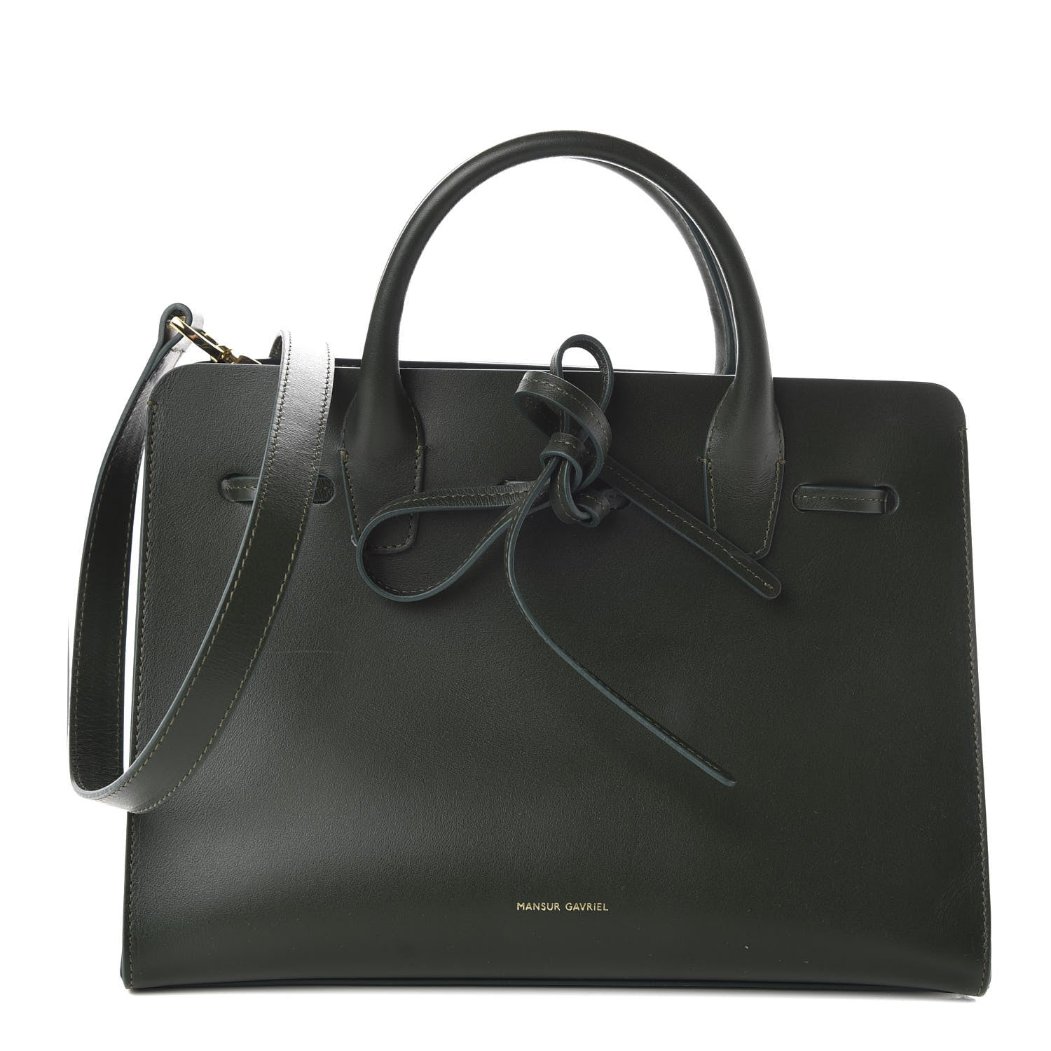 Mansur Gavriel Calfskin Mini Sun Bag Moss 1 of 9