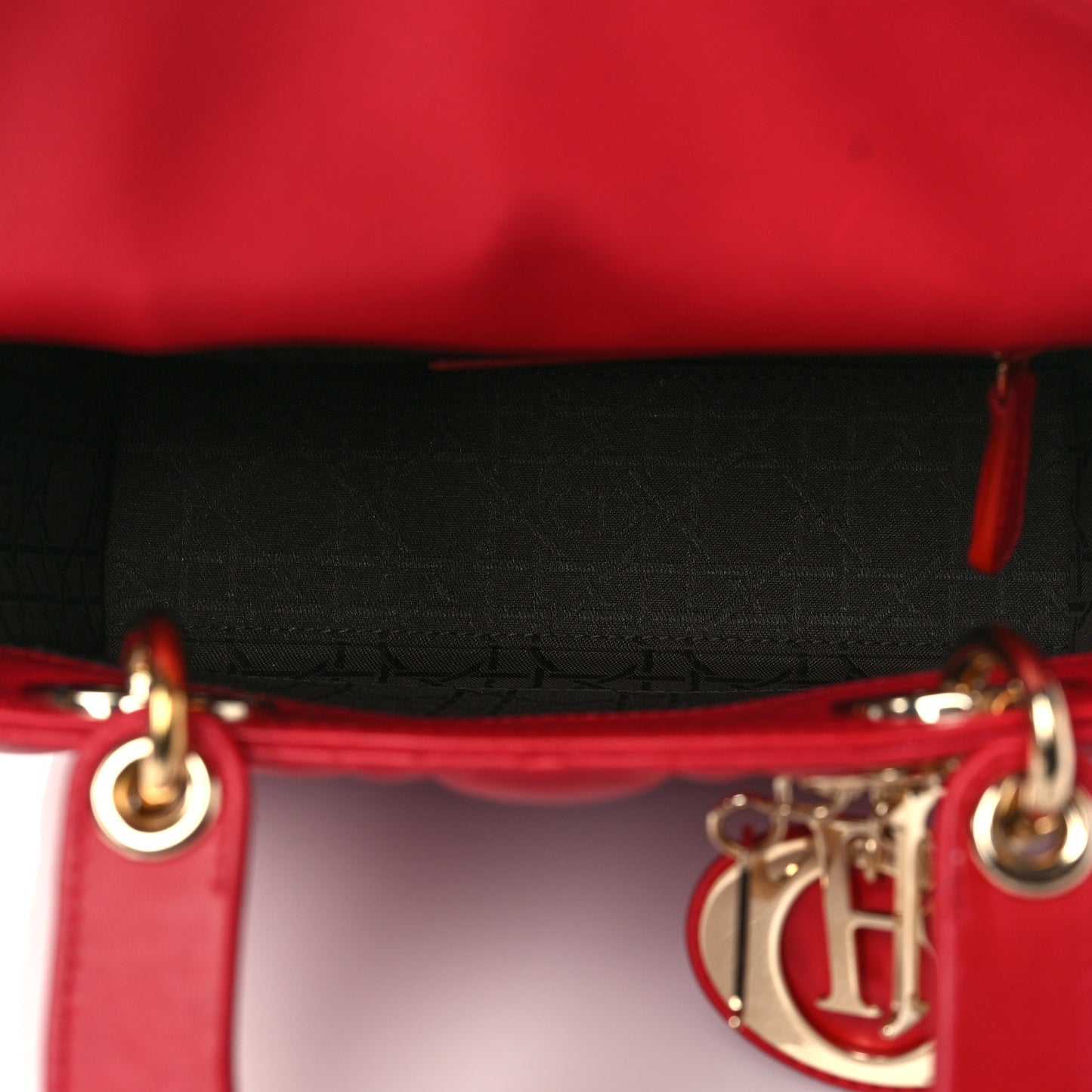 Lambskin Cannage Small My Lady Dior Red