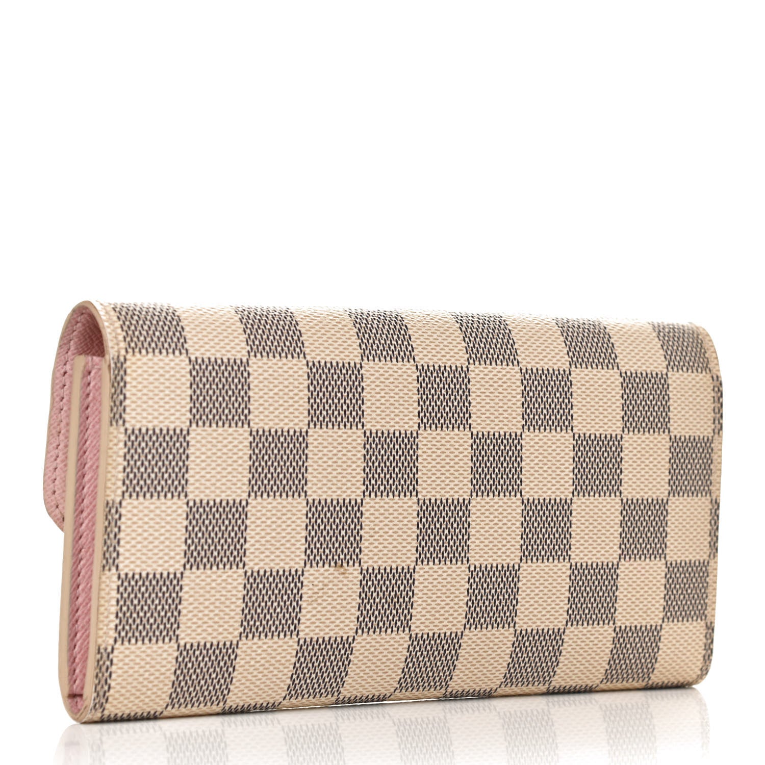 Louis Vuitton Damier Azur Emilie Wallet Rose Ballerine 3 of 10