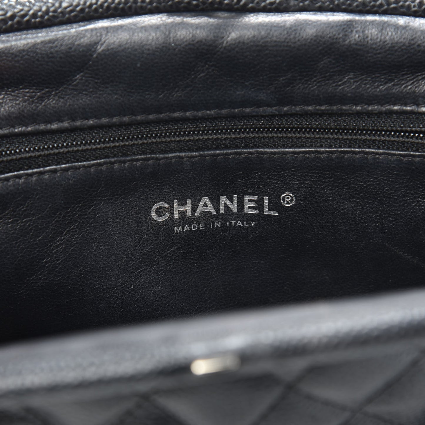 Caviar Quilted Timeless Clutch Black