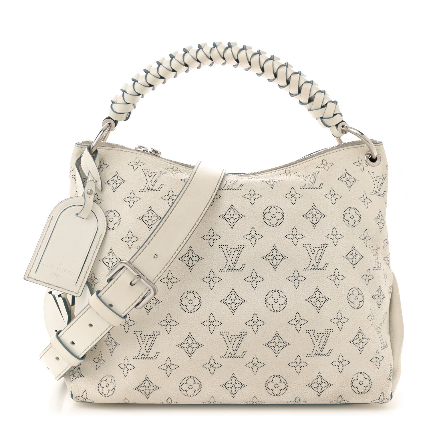 Louis Vuitton Mahina Beaubourg Hobo MM Snow Orage Blue 1 of 14