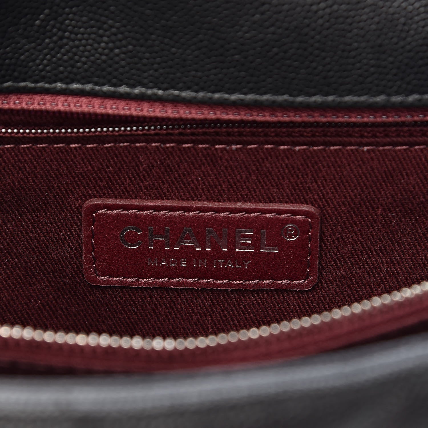 Chanel Caviar Chevron Quilted Small Coco Handle Flap Black 6 of 10