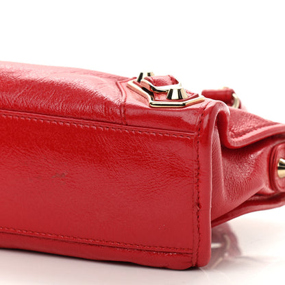 Balenciaga Chevre Gold Metallic Edge Hardware Mini City Rouge Grenade 9 of 11