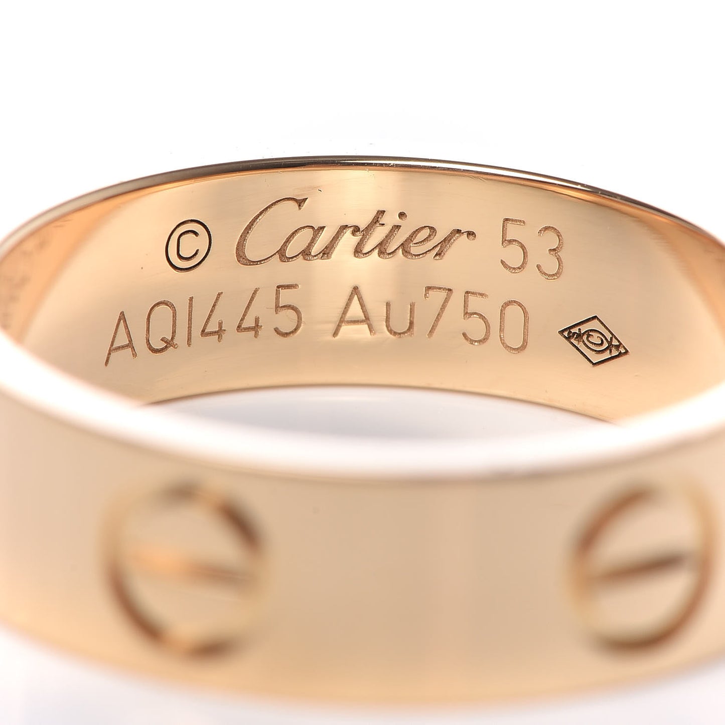 18K Yellow Gold 5.5mm LOVE Ring 53 6.5