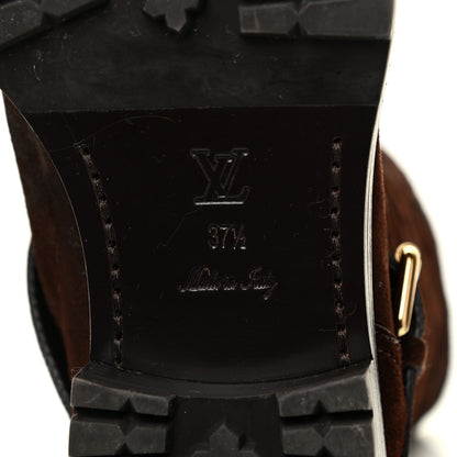 Louis Vuitton Suede Monogram Low Boots 37.5 Brown 7 of 8