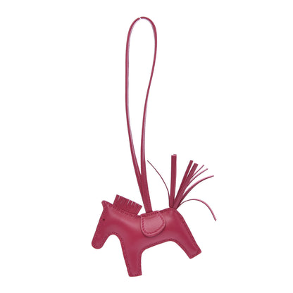 Hermes Milo Lambskin Grigri Rodeo Horse Bag Charm PM Rose Mexico 2 of 6