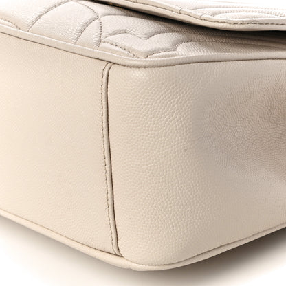 Salvatore Ferragamo Calfskin Quilted Gancini Flap Bag Bone 6 of 9