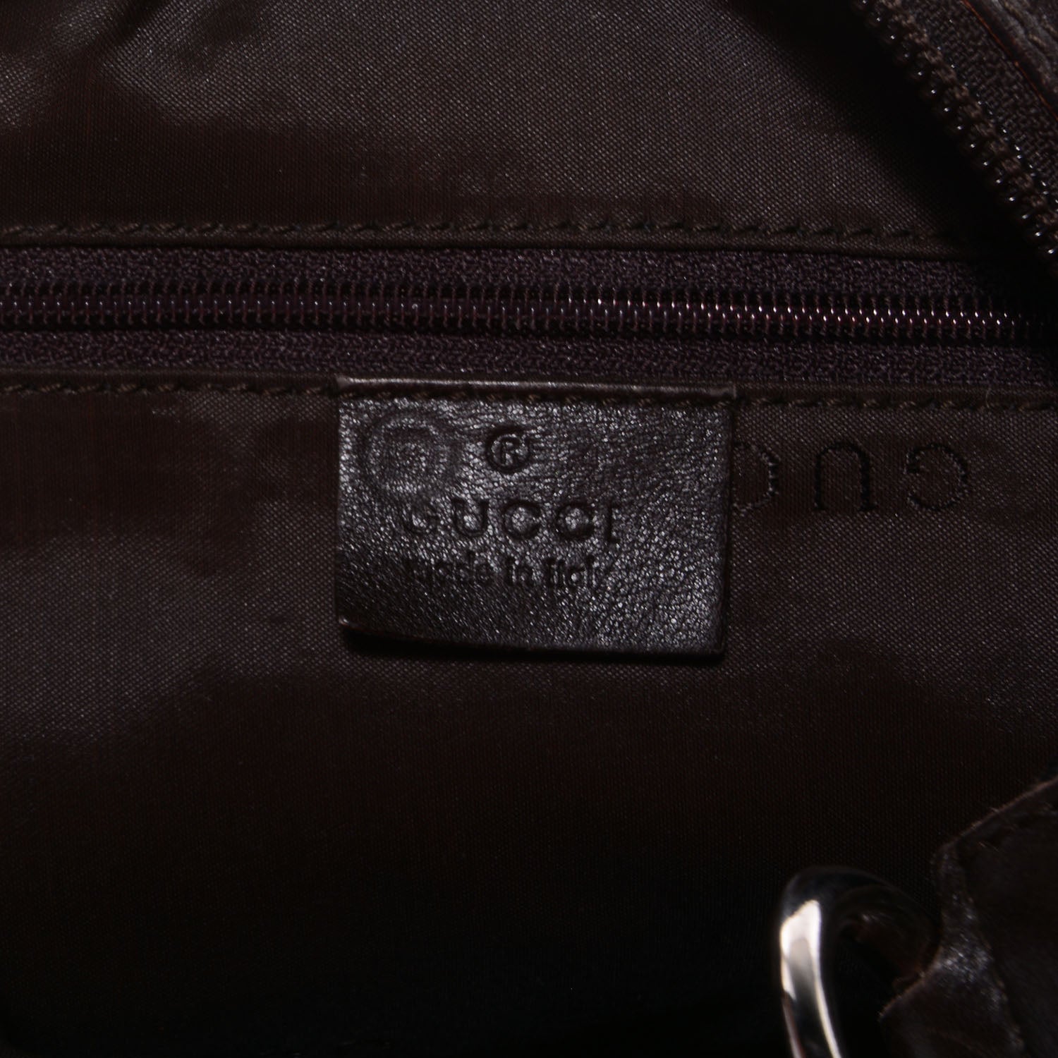 Gucci Nylon Monogram Small Bamboo Hobo Brown 6 of 7