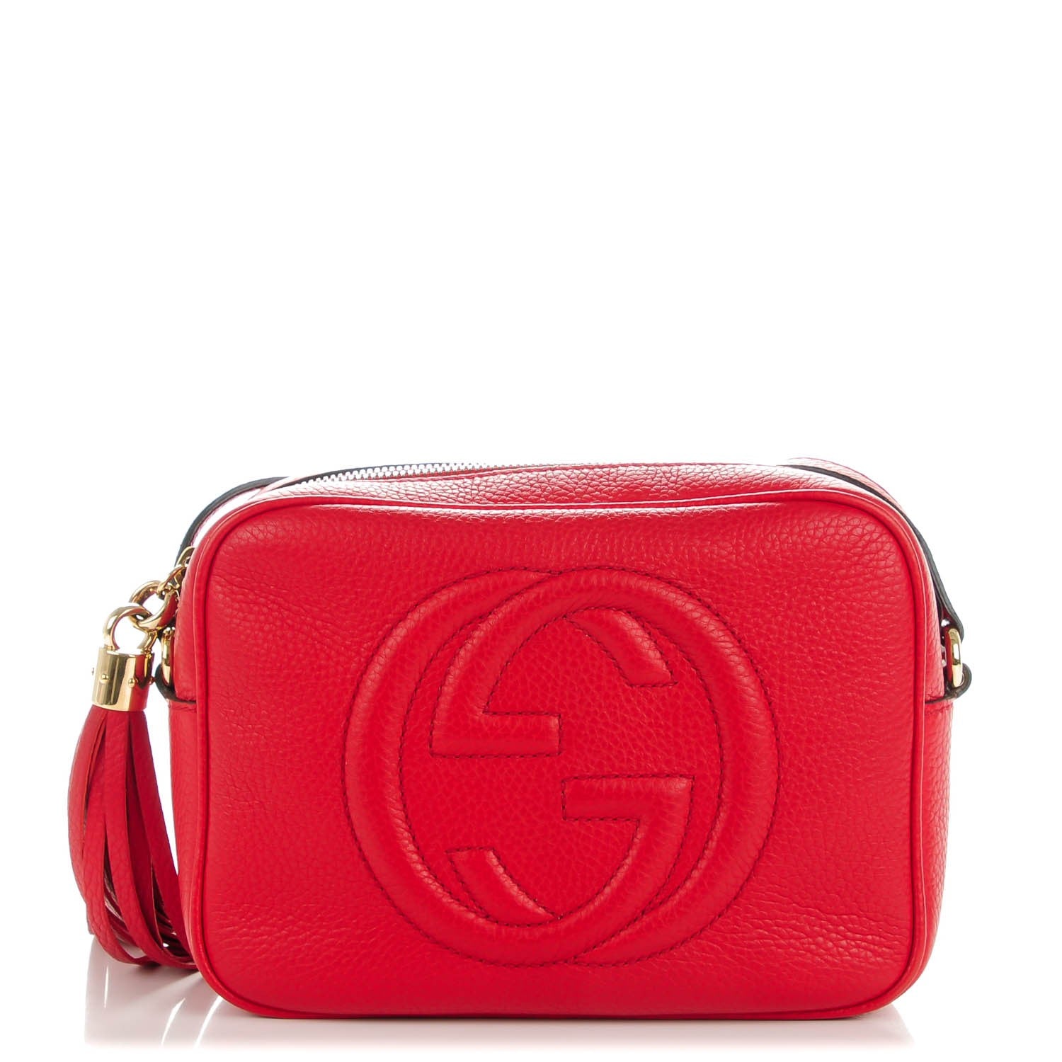 Gucci Pebbled Calfskin Small Soho Disco Bag Tabasco Red 1 of 7