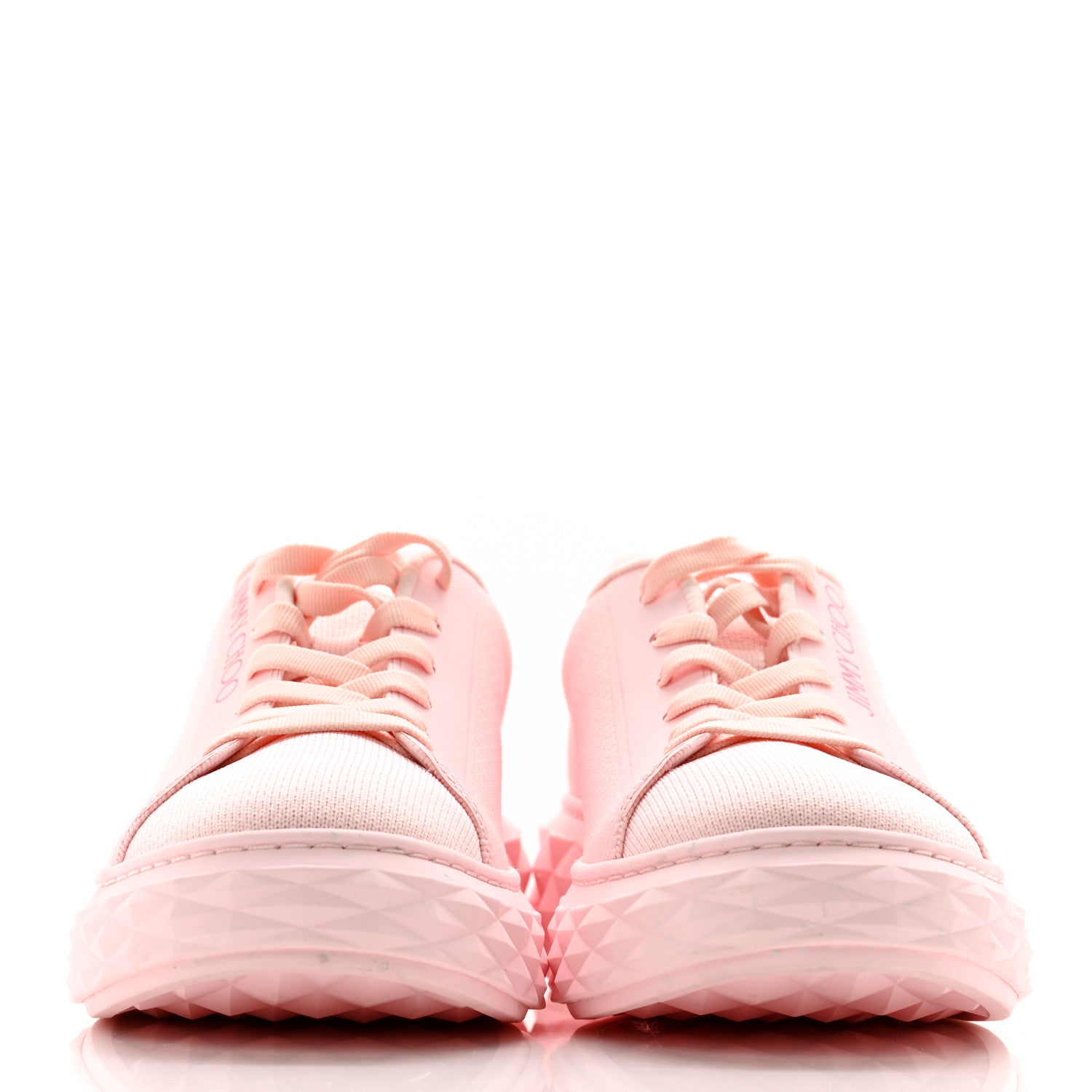Jimmy Choo Nappa Diamond Light Platform Sneakers 38.5 Powder Pink 2 of 11