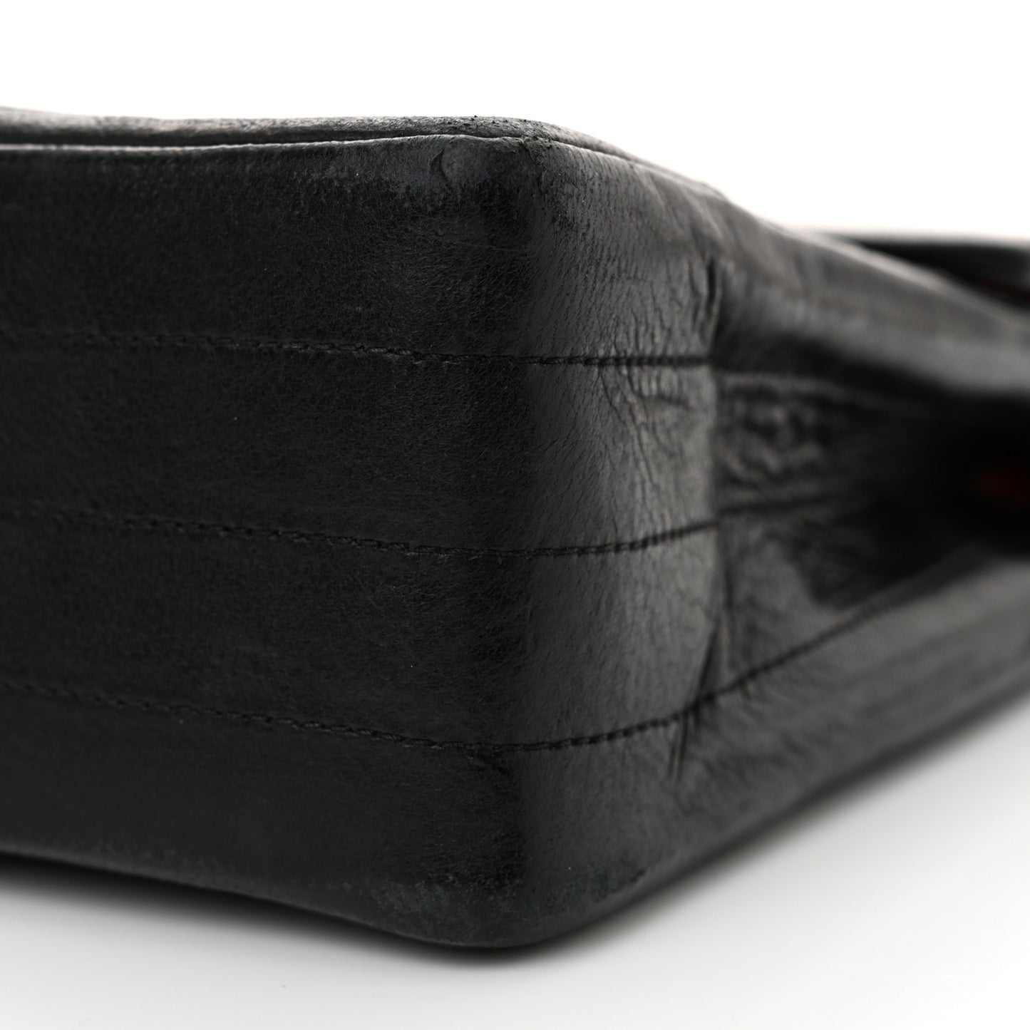 Lambskin Medium Single Flap Black