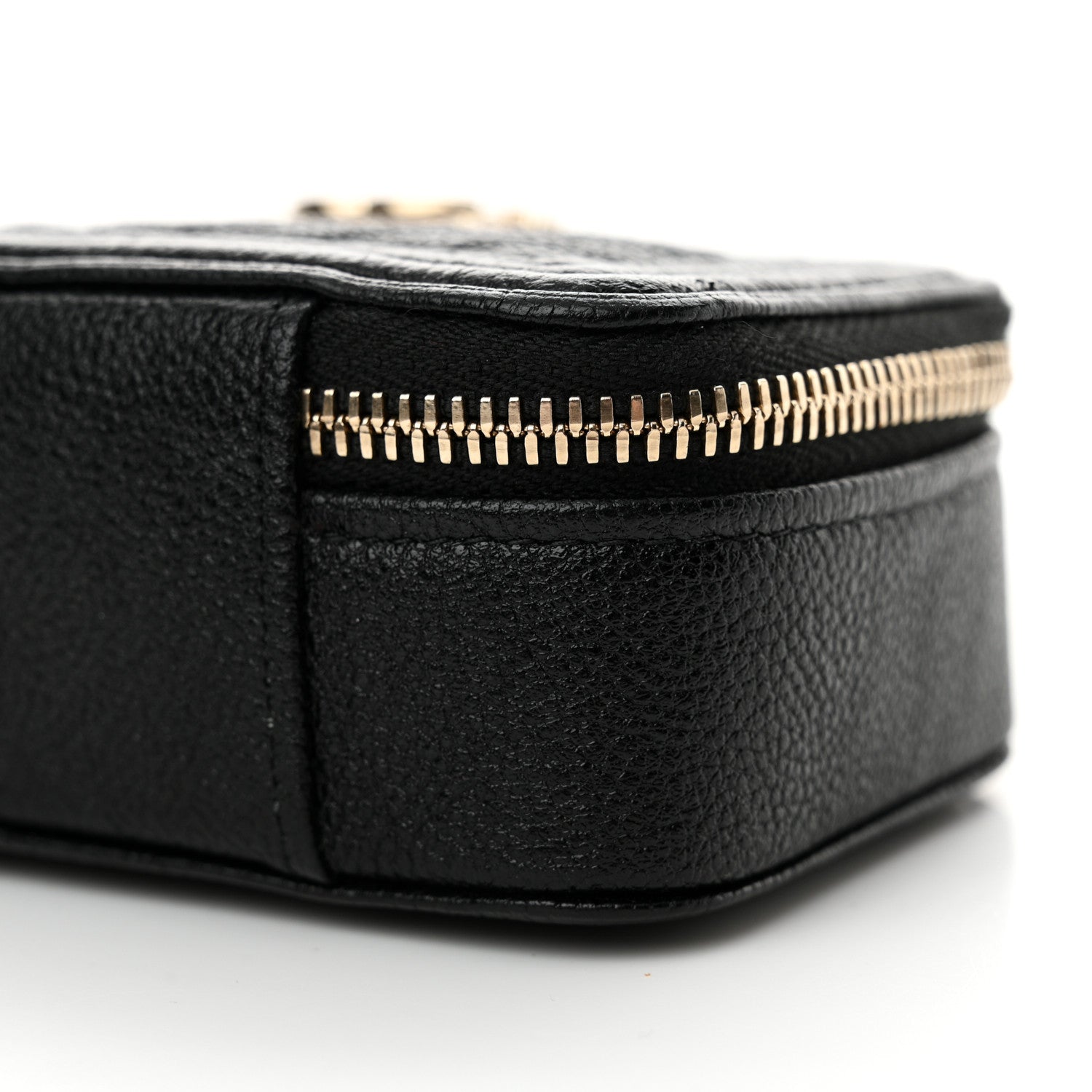 Chanel Caviar Chevron Quilted Mini Boy Clutch With Chain Black 9 of 10