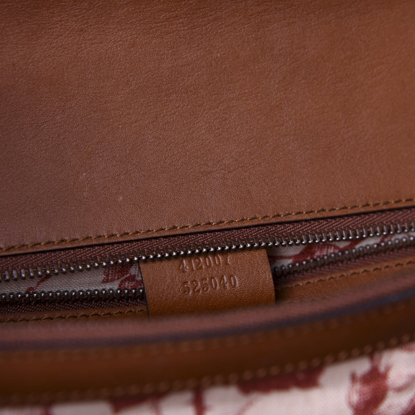 Calfskin Animalier Shoulder Bag Brown