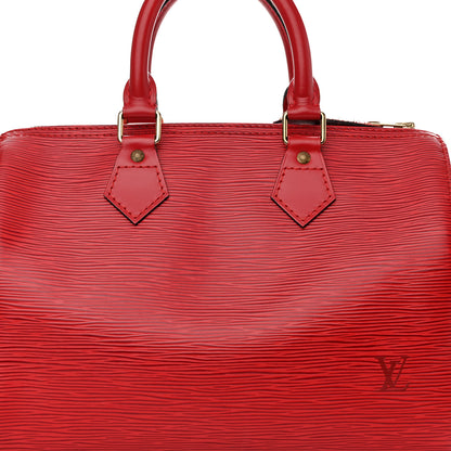 Louis Vuitton Epi Speedy 25 Castillan Red 8 of 12