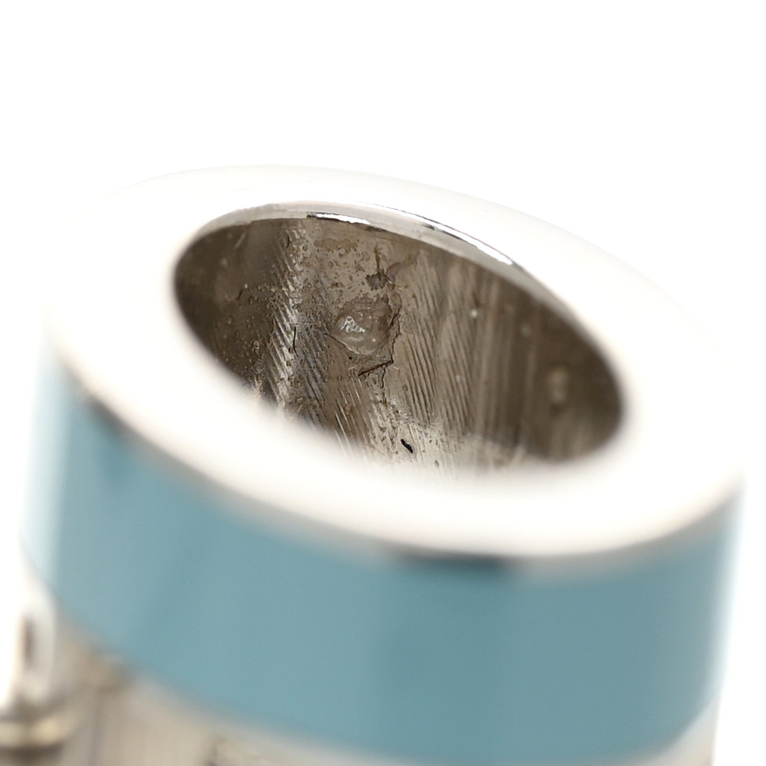 Hermes Palladium Lacquered Mini Pop H Earrings Celeste 9 of 10