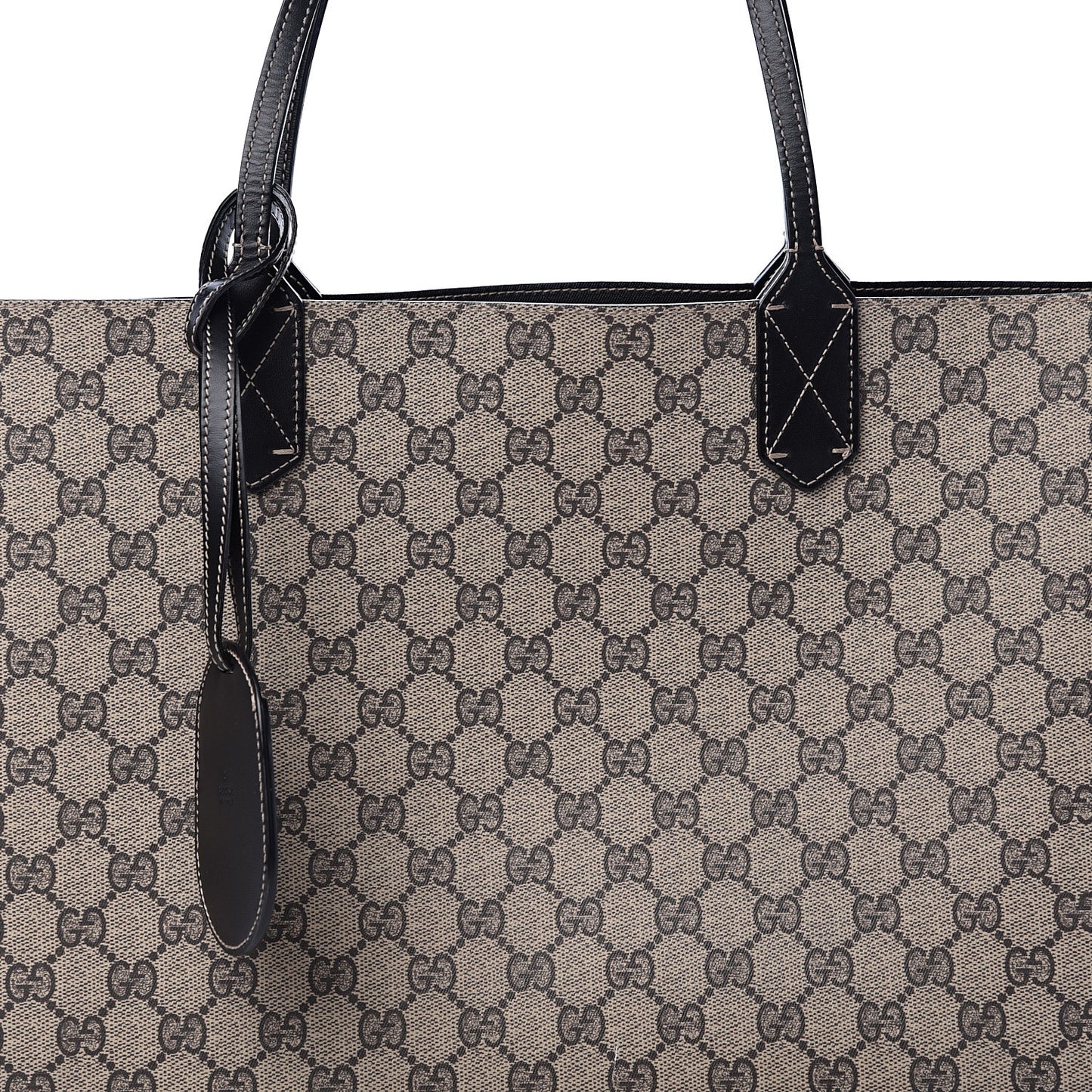 Calfskin GG Supreme Monogram Medium Reversible Tote Black