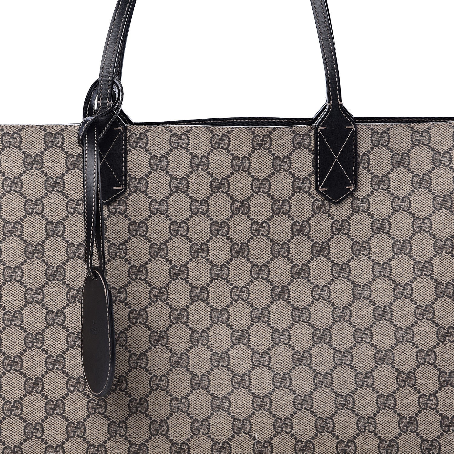 Gucci Calfskin GG Supreme Monogram Medium Reversible Tote Black 10 of 16