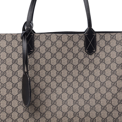 Gucci Calfskin GG Supreme Monogram Medium Reversible Tote Black 10 of 16