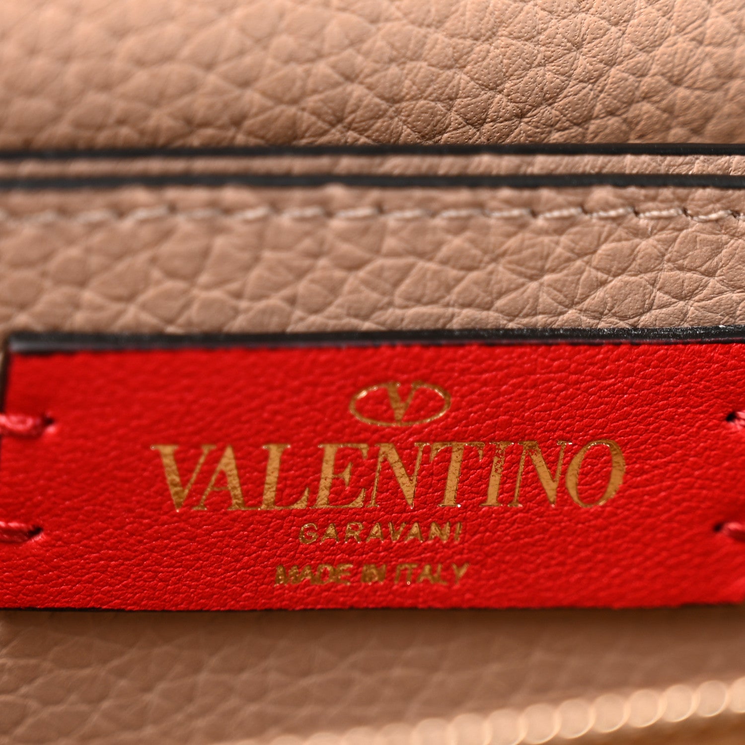 Valentino Garavani Pebbled Calfskin Rockstud Flap Wallet On Chain Poudre 6 of 12