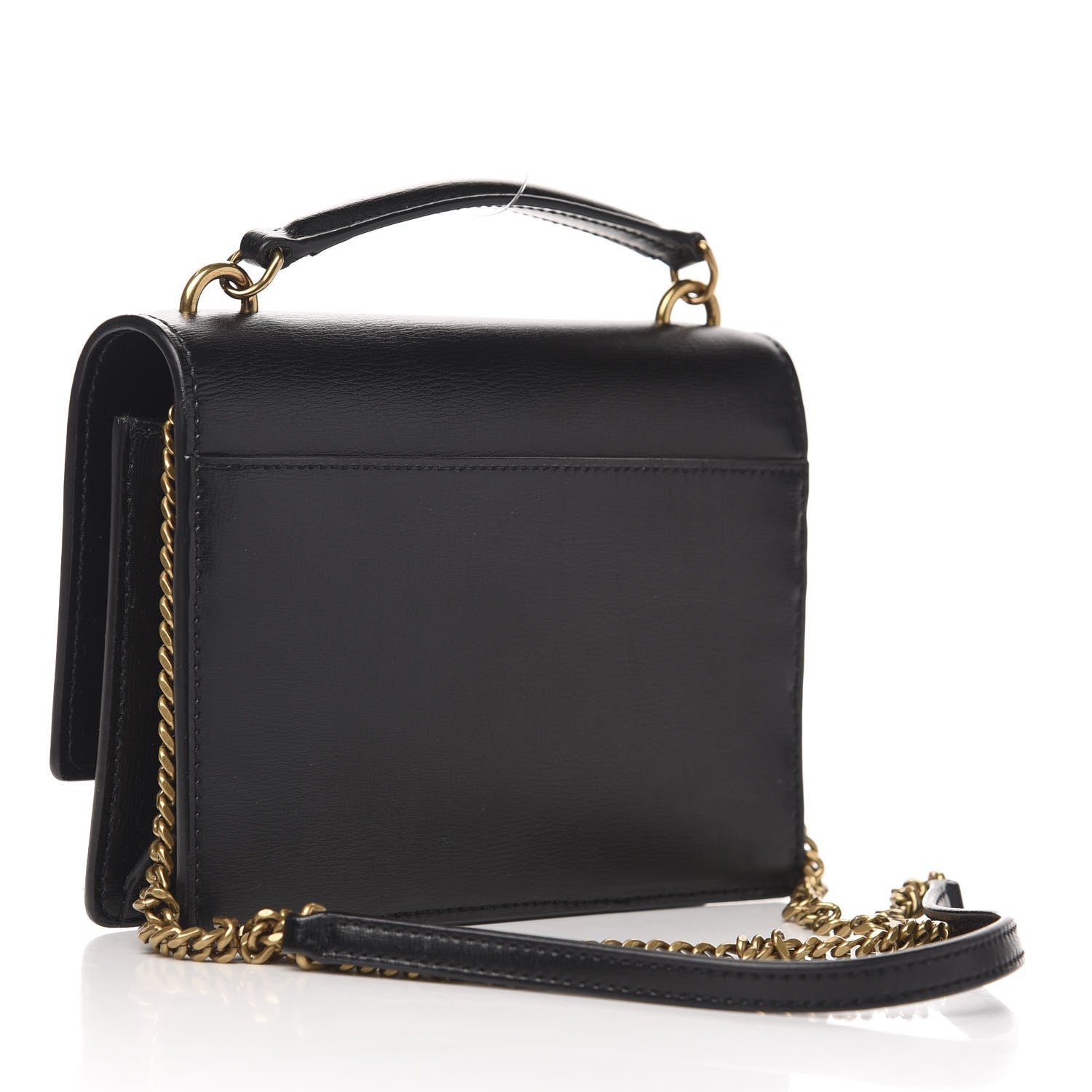 Saint Laurent Calfskin Monogram Sunset Chain Wallet Black 3 of 9