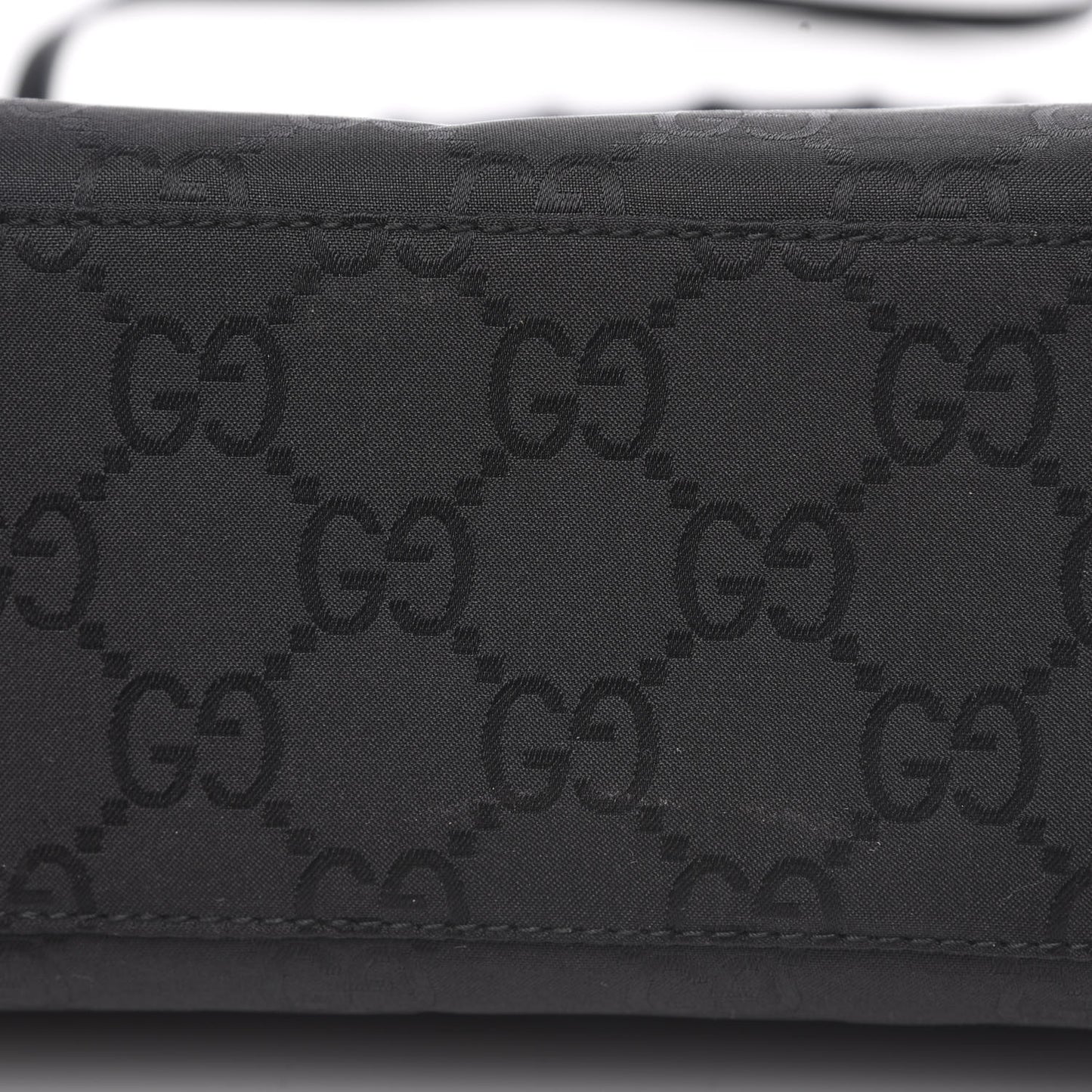 Nylon Monogram Bamboo Handle Bag Black