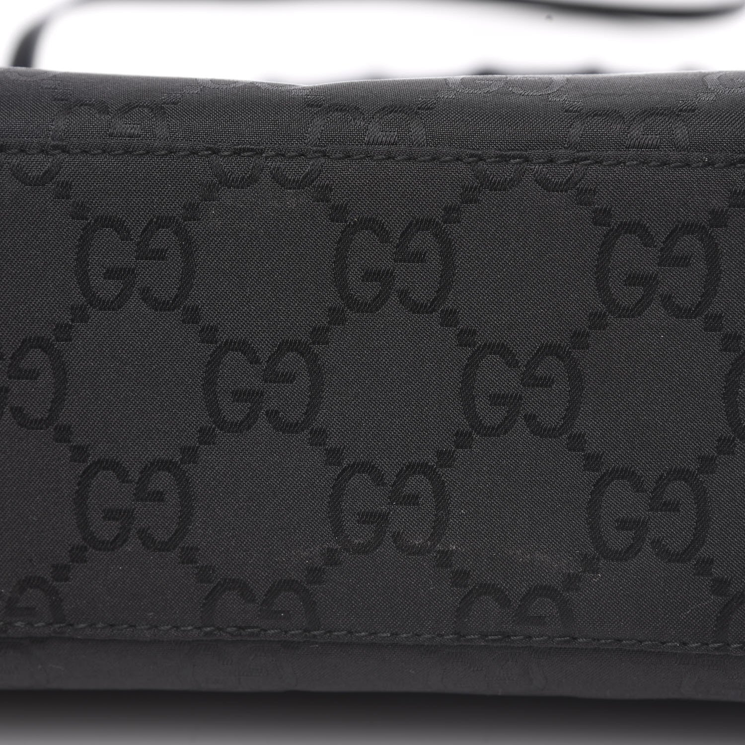 Gucci Nylon Monogram Bamboo Handle Bag Black 9 of 11