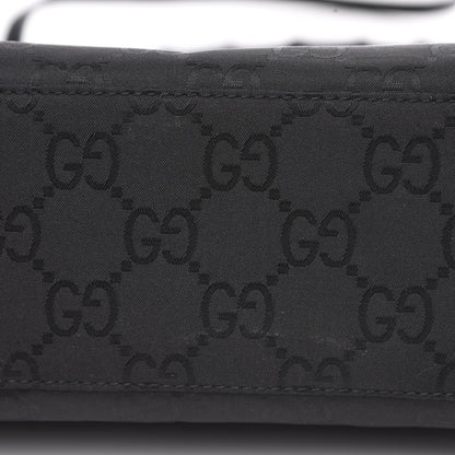 Gucci Nylon Monogram Bamboo Handle Bag Black 9 of 11
