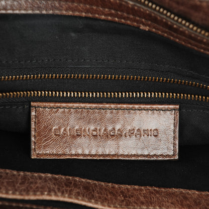 Balenciaga Chevre Classic Hardware Mid Afternoon Tote Truffle 8 of 9