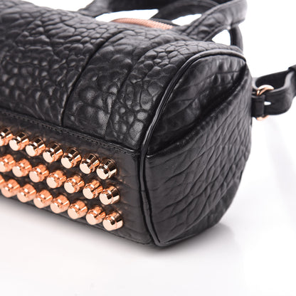 Alexander Wang Pebbled Lambskin Mini Rockie Black Rose Gold Hardware 9 of 10