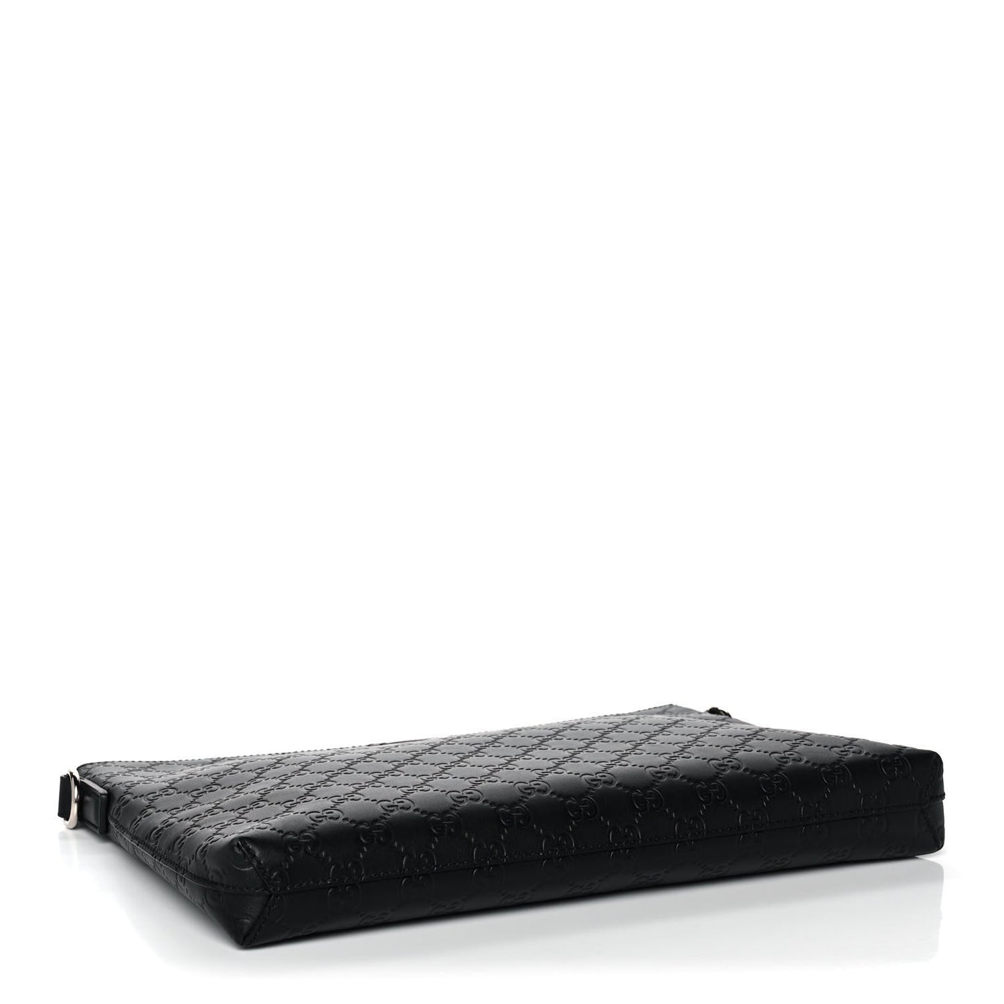 Guccissima Medium Flat Messenger Bag Black