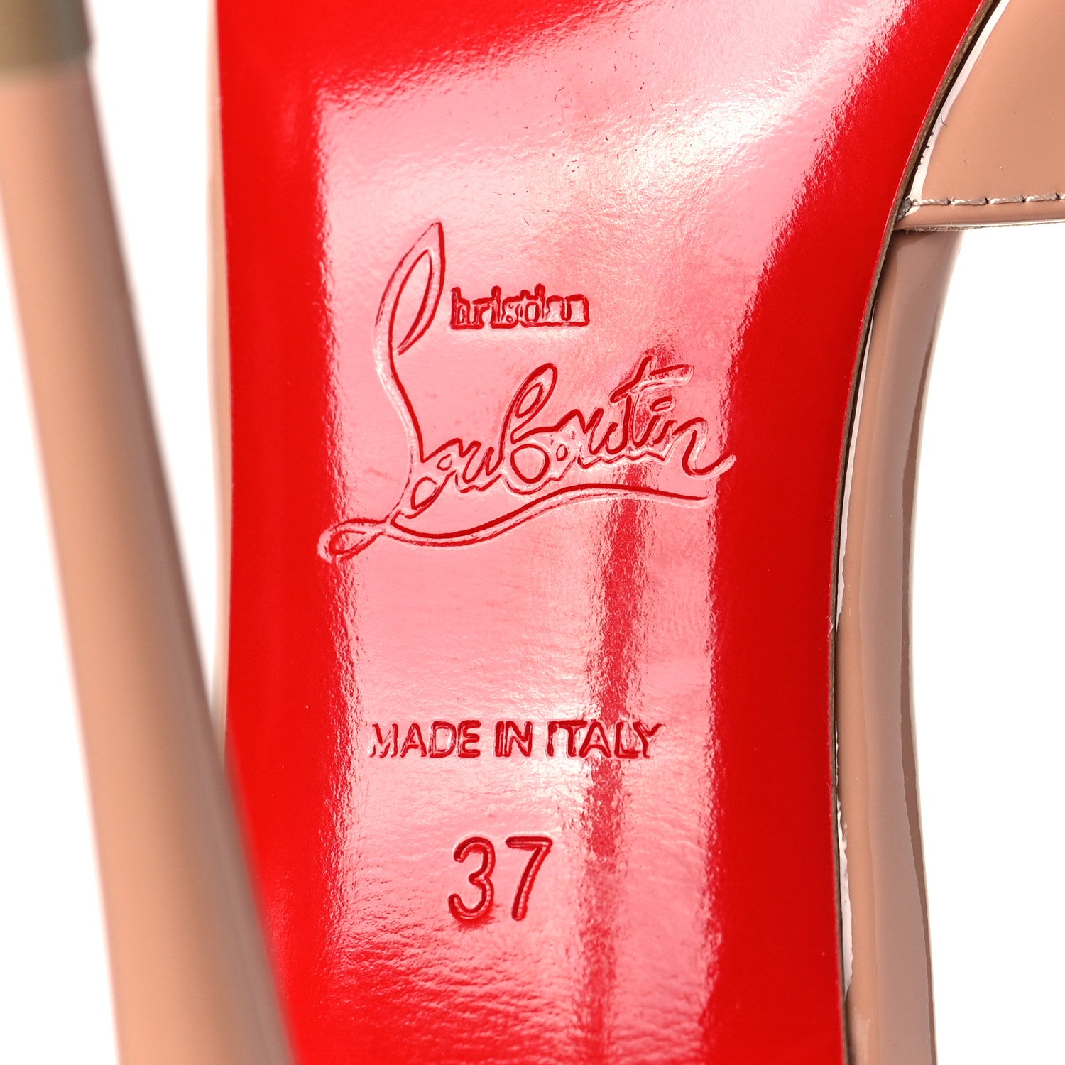 Christian Louboutin Patent Iriza 100 Pumps 37 Nude 6 of 8