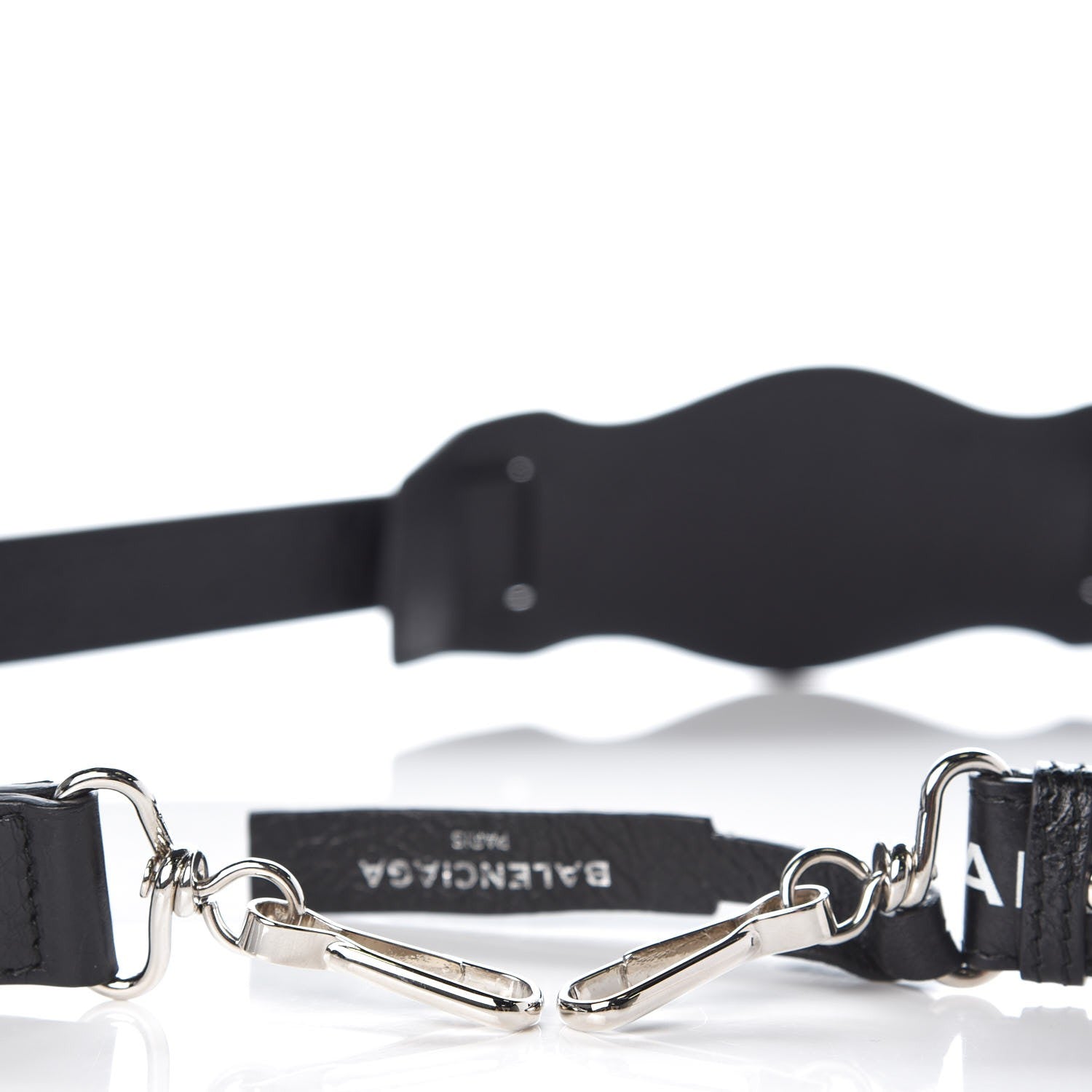 Balenciaga Agneau Classic Hardware Logo Shoulder Strap Black 3 of 3