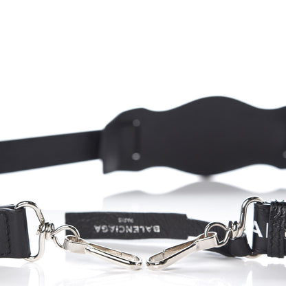 Balenciaga Agneau Classic Hardware Logo Shoulder Strap Black 3 of 3