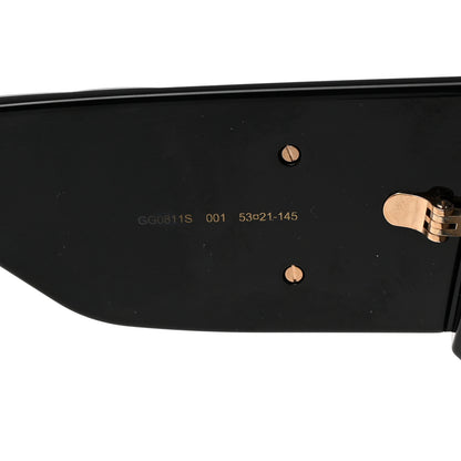 Gucci Acetate Rectangular Sunglasses GG0811S Black 5 of 8
