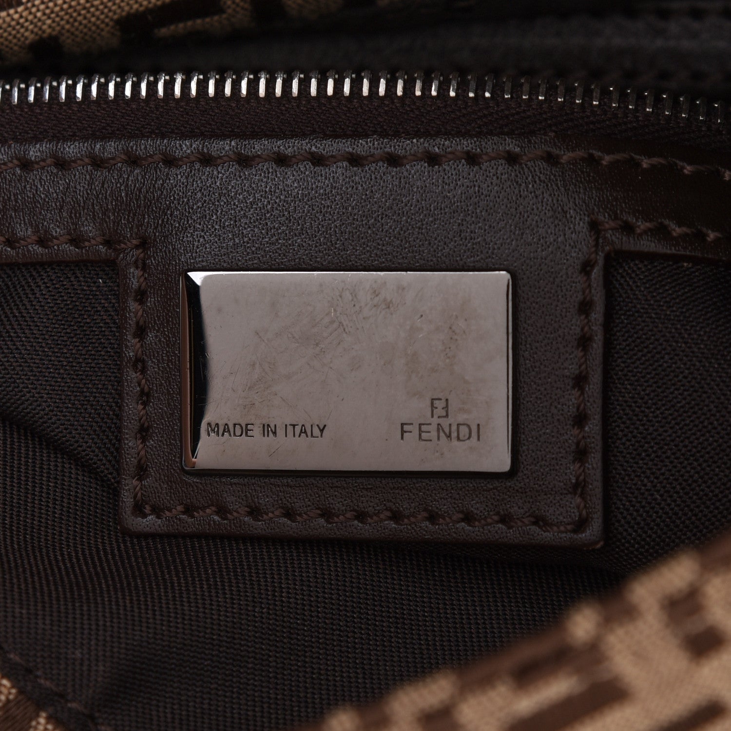 Fendi Zucchino Mama Baguette Brown 5 of 8