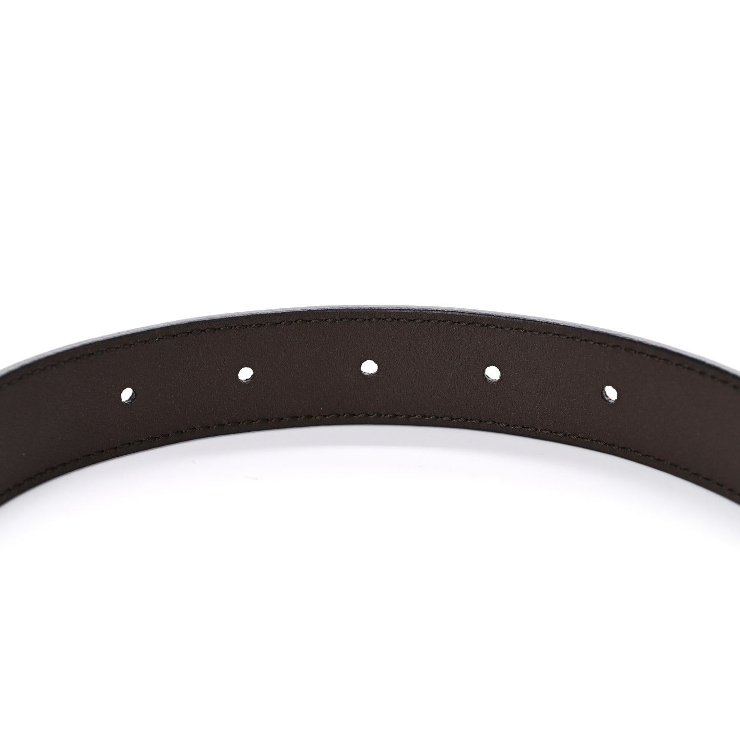 Textured Dollar Calfskin Torchon Double G 25mm Belt 85 34 New Acero