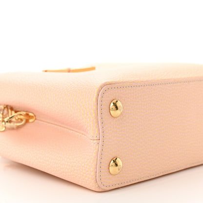 Louis Vuitton Metallic Taurillon Seashell Capucines BB Pink Yellow 8 of 11