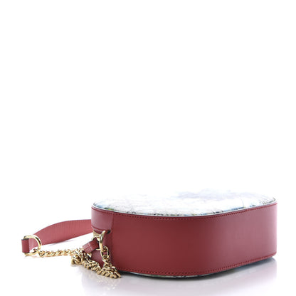 Gucci GG Supreme Monogram Blooms Mini Chain Shoulder Bag Beige Blue Navy Hibiscus Red 4 of 10