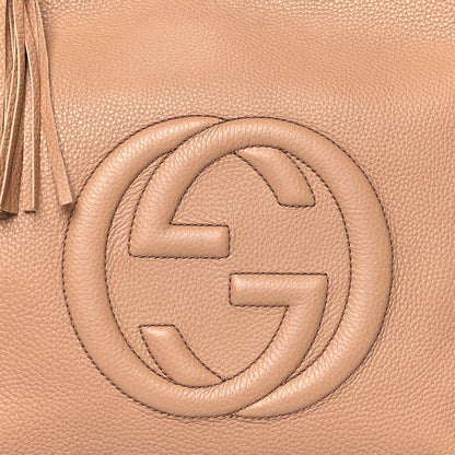 Gucci Pebbled Calfskin Large Soho Hobo Camelia 8 of 12