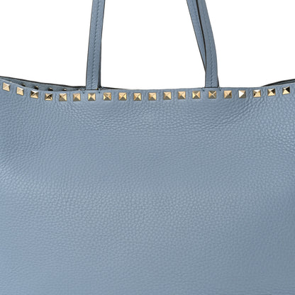 Valentino Garavani Grained Calfskin Rockstud Shoulder Tote Niagara 13 of 19