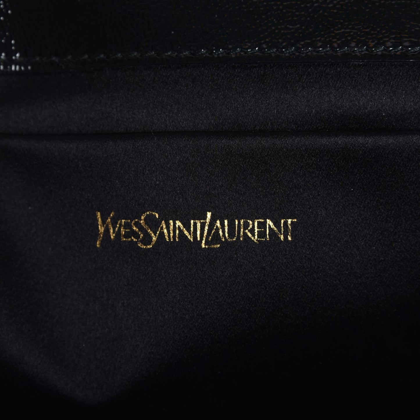 Textured Patent Monogram Large Belle De Jour Clutch Black