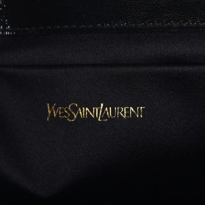 Saint Laurent Textured Patent Monogram Large Belle De Jour Clutch Black 6 of 7