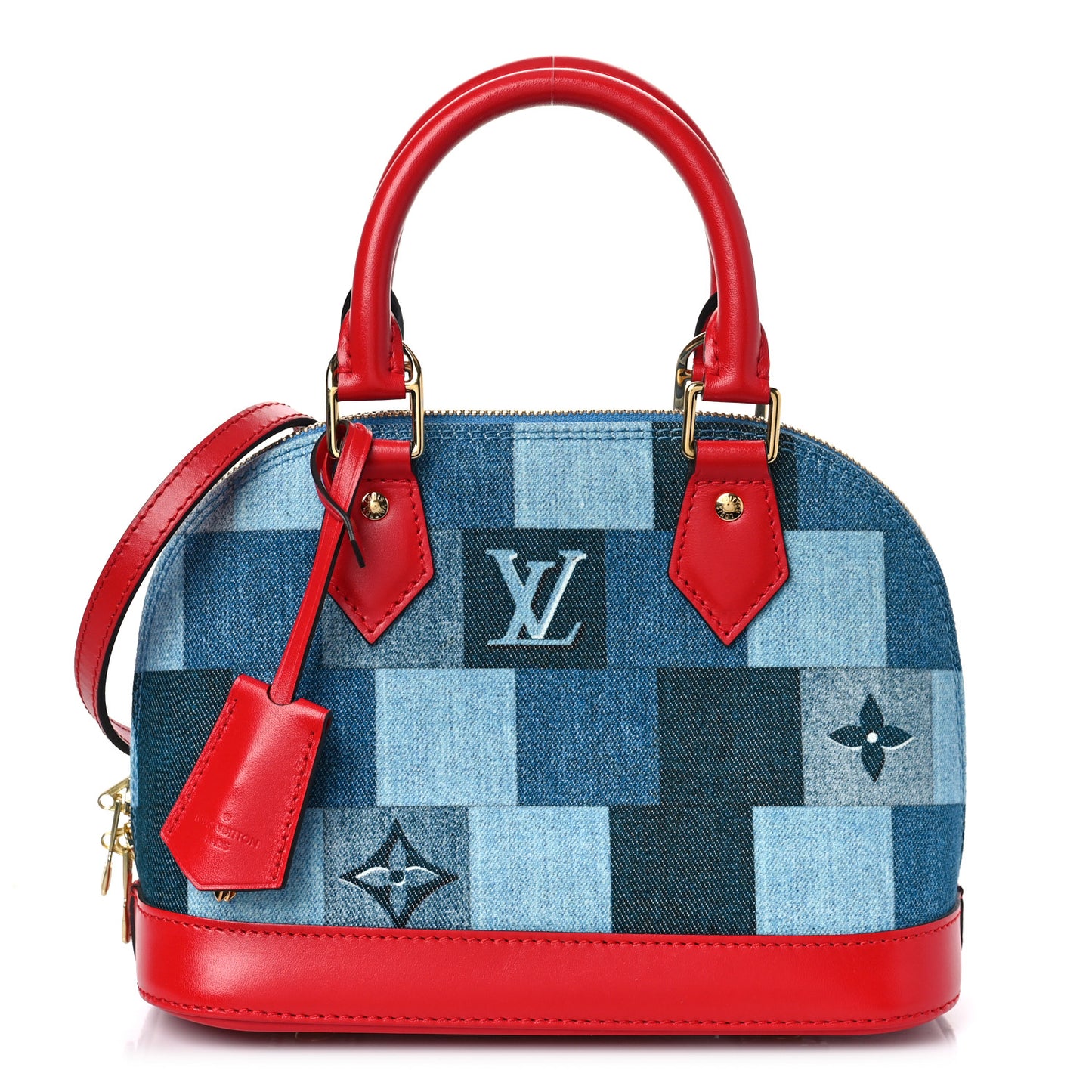 Denim Damier Monogram Patchwork Alma BB