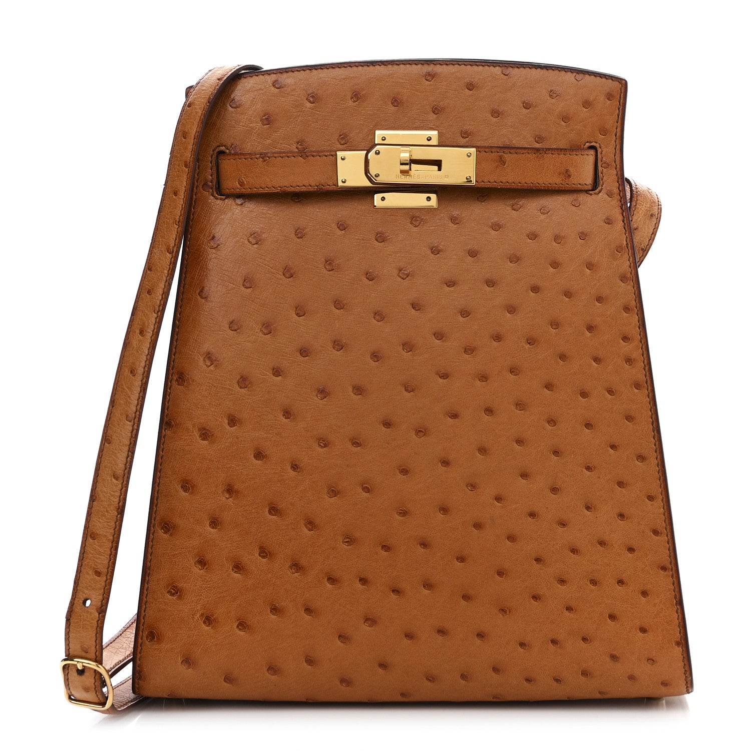 Hermes Ostrich Kelly Sport PM Gold 1 of 13